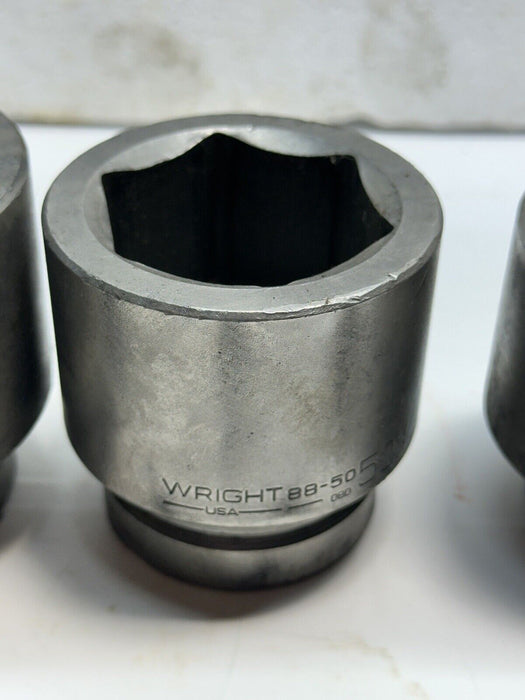 Wright & Proto 60,55,50,46 mm Standard Impact Socket, 1" Drive, 6 Point