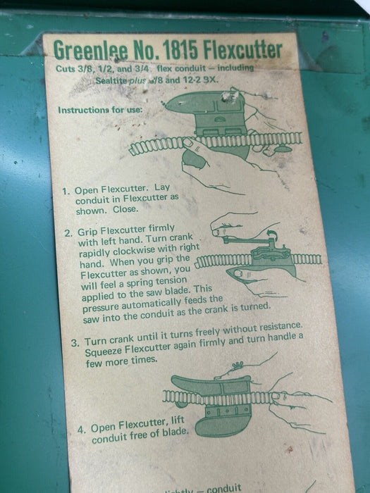 Greenlee Model 1815 Flex Conduit Cutter