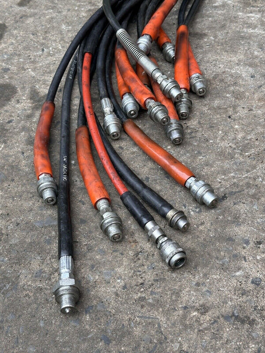 (15) SPX Power Team 9754 HYDRAULIC JACK HOSE  6FT Hose 1/4" ID 3/8 NPT  COUPLER