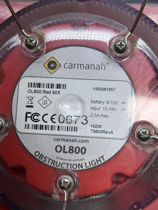 Carmanah OL800 Red 60X Solar Obstruction Light FAA Compliant Input 10-18V #2