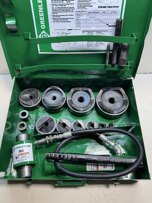 Greenlee 7310SB Slug Buster KO Knockout Punch Set 1/2" - 4" , 767 Pump, Case #7