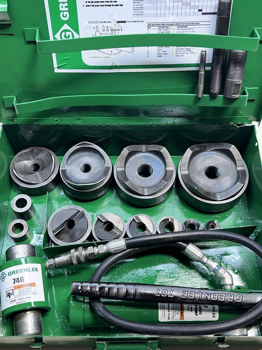 Greenlee 7310SB Slug Buster KO Knockout Punch Set 1/2" - 4" , 767 Pump, Case #7