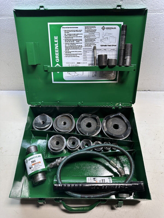 Greenlee 7310SB Slug Buster KO Knockout Punch Set 1/2" - 4" , 767 Pump, Case #8