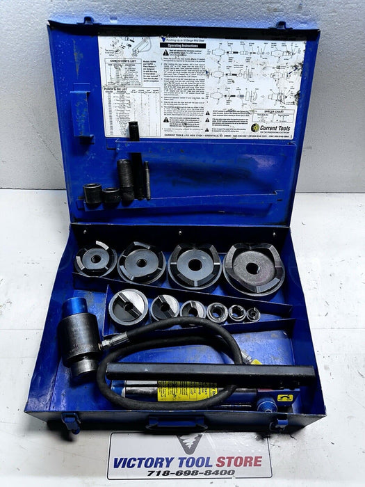 Current Tools Mod 154 1/2" to 4"  Hydraulic Knock-Out Punch Die Set Greenlee BG2