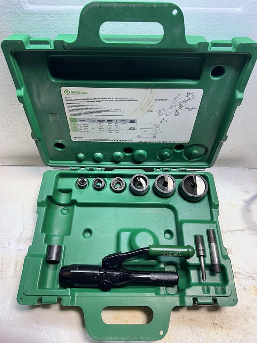 GREENLEE 7804SB / 7806SB Quick draw Hydraulic Punch driver KIT 1/2 - 2" + case