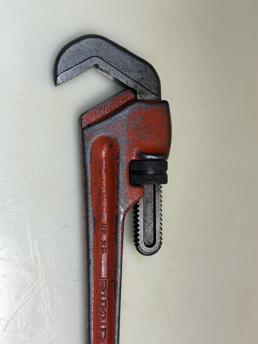 Ridgid No 25 Pipe Wrench Heavy Duty Steel Made in USA