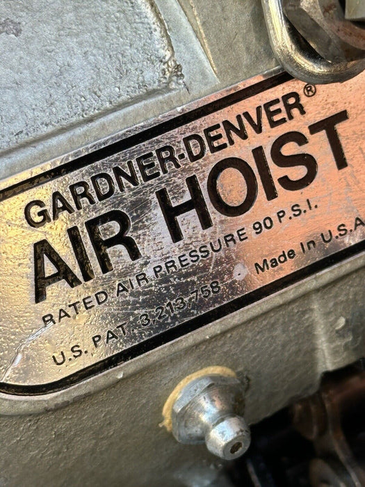 Gardner Denver Pneumatic Air Hoist 1/2 Ton , 8’ Chain Model 75136AA1