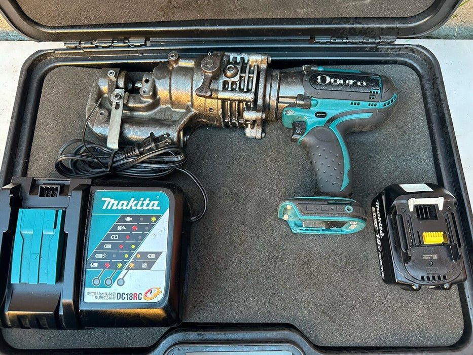 Hougen-Ogura Electro-Hydraulic Cordless 18V Punch Pro Model 76000PR Battery #36