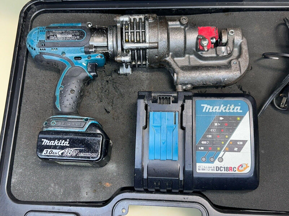 Hougen-Ogura Electro-Hydraulic Cordless 18V Punch Pro Model 76000PR Battery #37