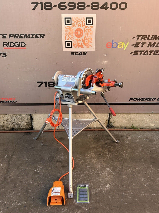 RIDGID 300 PIPE THREADING MACHINE + FOOT SWITCH , CARRIAGE NICE REFURBISHED #BG7