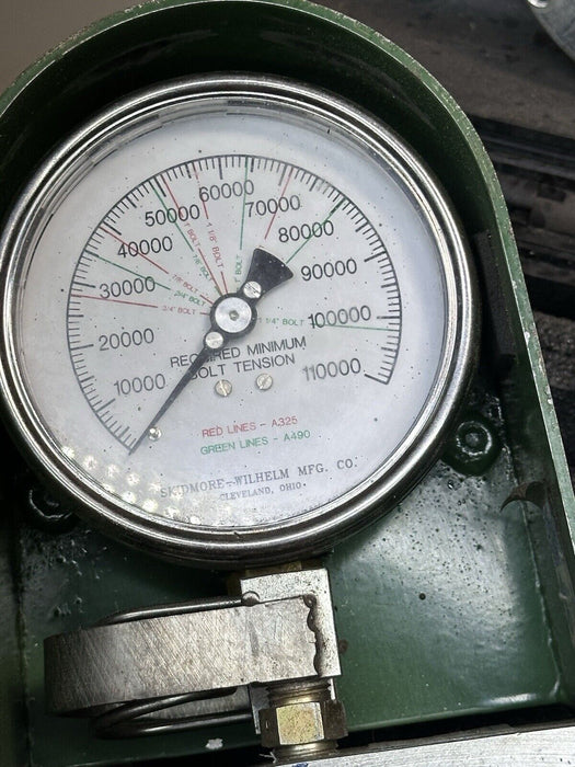 SKIDMORE WILHELM ML BOLT TENSION CALIBRATOR 110,000 LBS + Hard Case 3/4 - 1-1/4”