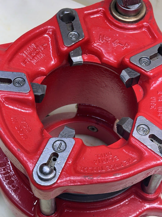 RIDGID 4P Jam proof pipe threader die head 2-1/2 to 4" Capacity + 3 1/2” Teeth