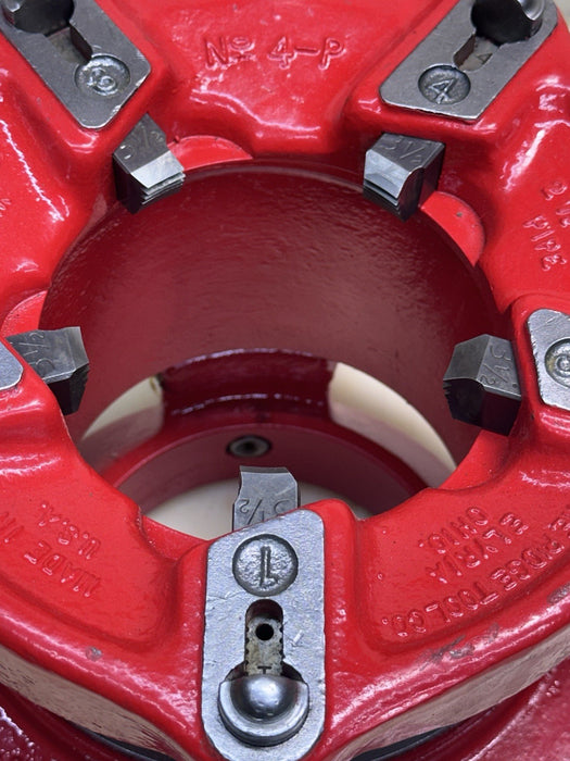 RIDGID 4P Jam proof pipe threader die head 2-1/2 to 4" Capacity + 3 1/2” Teeth
