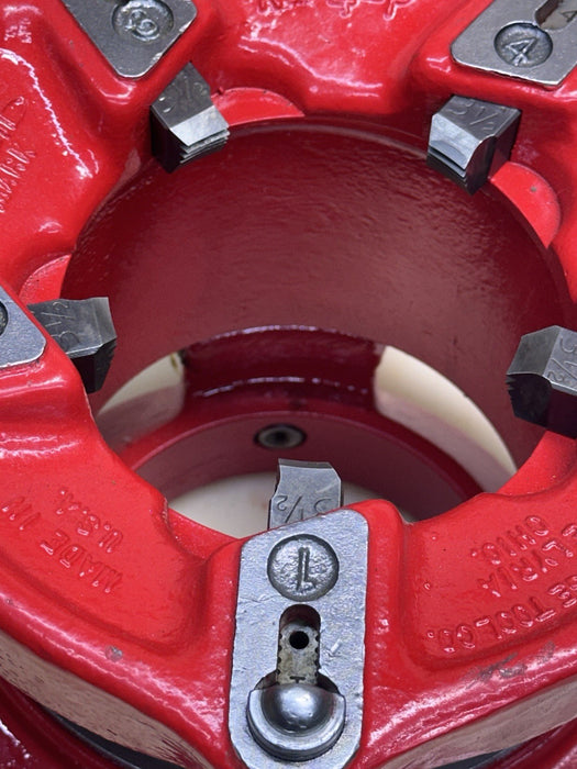 RIDGID 4P Jam proof pipe threader die head 2-1/2 to 4" Capacity + 3 1/2” Teeth
