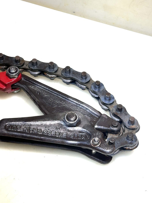Wheeler Rex 4906 Ratchet Soil Pipe Cutter Chain - 1-1/2" to 6".  Great Shape #1