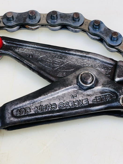 Wheeler Rex 4906 Ratchet Soil Pipe Cutter Chain - 1-1/2" to 6".  Great Shape #1