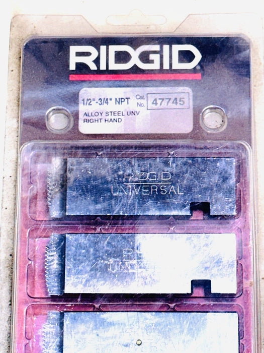 RIDGID 47745 1/2" to 3/4" - 14 NPT Universal Dies Alloy RH #2