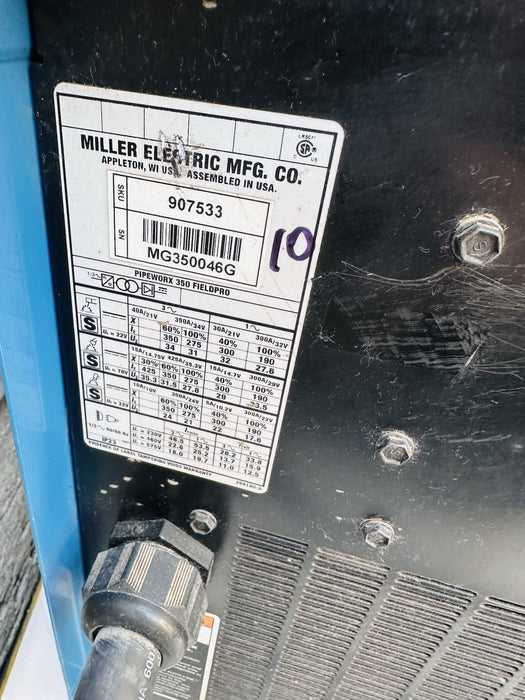 Miller PipeWorx 350 FieldPro Welder similar XMT-350 TESTED 2016 #10