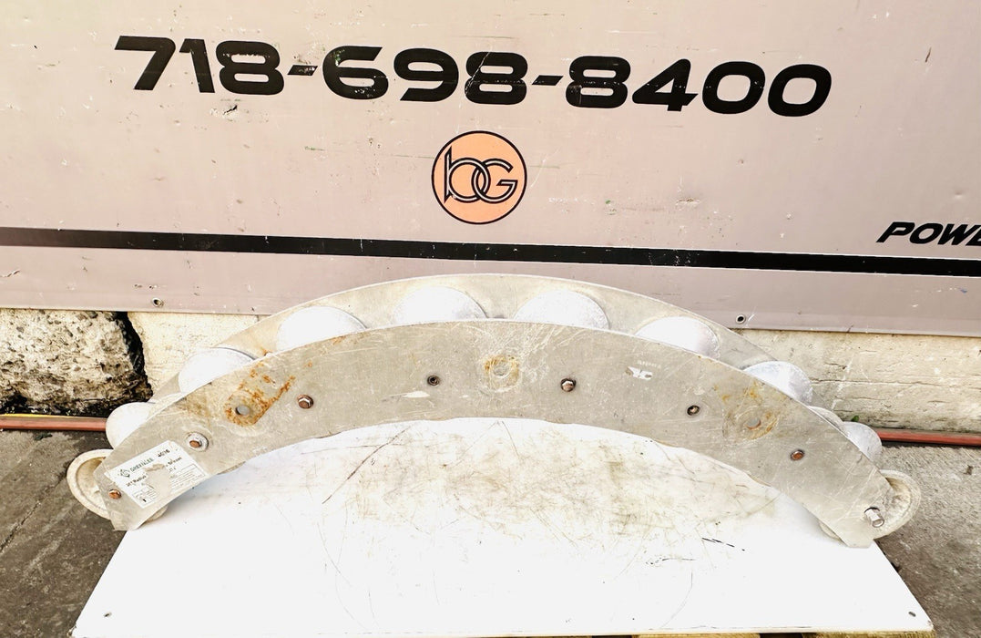 Greenlee 4036 36" radius right angle conveyor sheave, w/ 8 Sheave Wheels