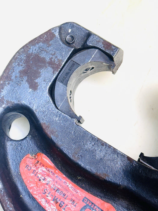T&B Thomas & Betts TBM15 Hydraulic Crimper Head 15-Ton W/ 5 Burndy Crimping Dies
