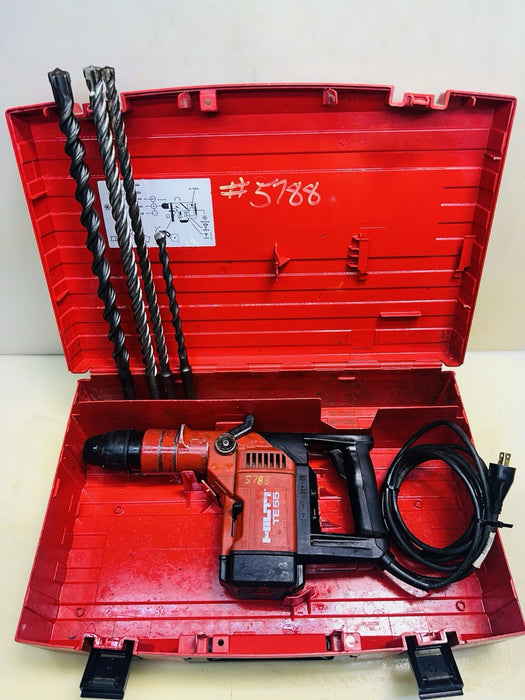 Hilti TE55 Corded 115V Rotary Hammer Drill W/ 4 Hilti Bits And Case
