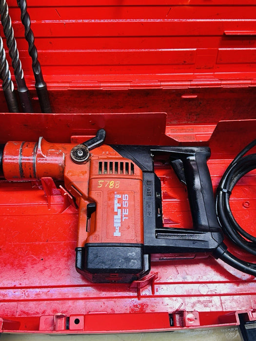 Hilti TE55 Corded 115V Rotary Hammer Drill W/ 4 Hilti Bits And Case