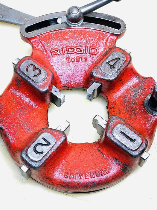 RIDGID 811 DIE HEAD WITH 1" - 2” NPT DIES #1