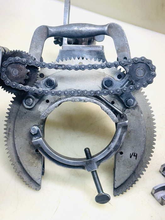 Mathey Dearman Pipe Beveling Machine Mode MS Beveler 1-1/2 to 4 W/ Inserts #V4