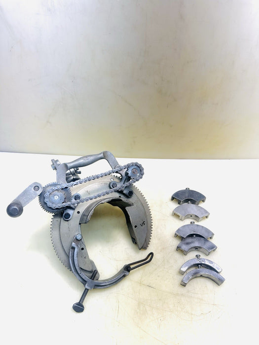 Mathey Dearman Pipe Beveling Machine Mode MS Beveler 1-1/2 to 4 W/ Inserts #V5