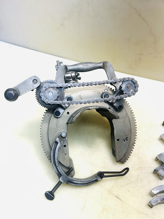 Mathey Dearman Pipe Beveling Machine Mode MS Beveler 1-1/2 to 4 W/ Inserts #V5