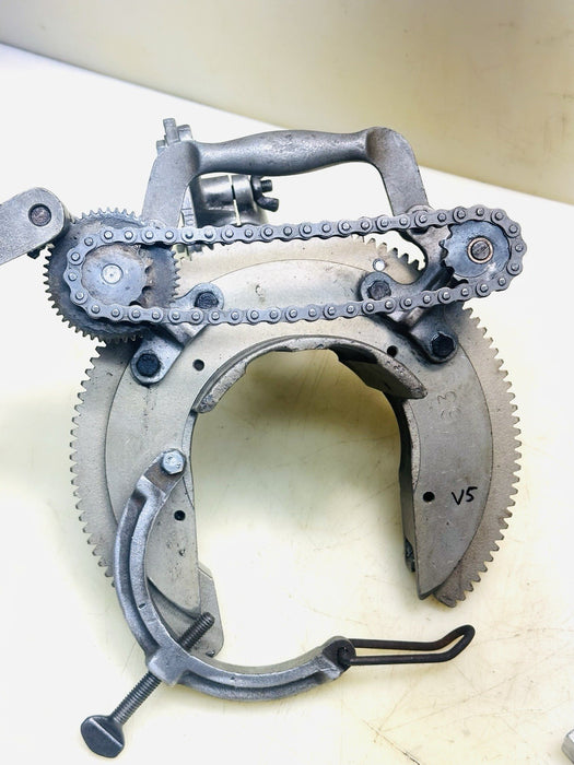 Mathey Dearman Pipe Beveling Machine Mode MS Beveler 1-1/2 to 4 W/ Inserts #V5