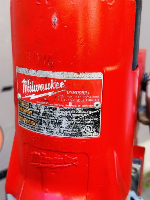 Milwaukee Core Drill Rig W/ 4 Bits Size 3”, 5”, 5”, 8” Works Great