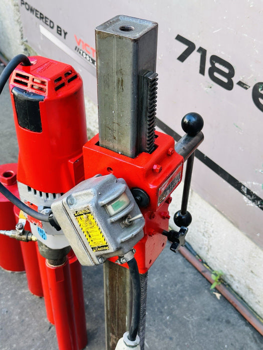Milwaukee Core Drill Rig W/ 4 Bits Size 3”, 5”, 5”, 8” Works Great