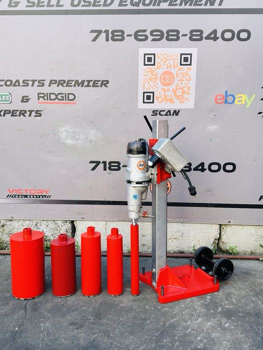 Core Bore B&D Core Drill Rig W/ 5 Bits 2”, 3”, 4”, 5”, 8” Heavy Duty Works Great