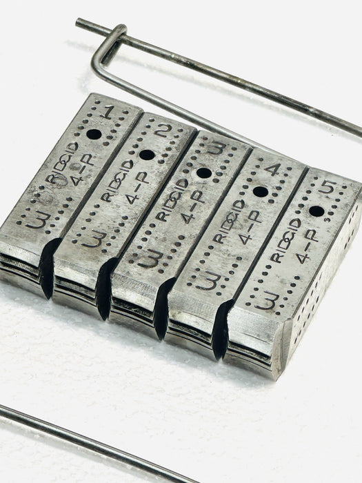 RIDGID 4PJ 2 1/2”, 3”, 3 1/2”, 4” NPT Dies Set RH for 4-P and 4PJ Threaders