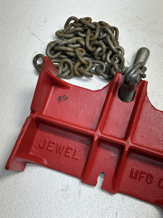 JEWEL # 2D CAST IRON STRAIGHT PIPE WELDING VISE  8" - 16" CAPACITY 24” Vise  #6