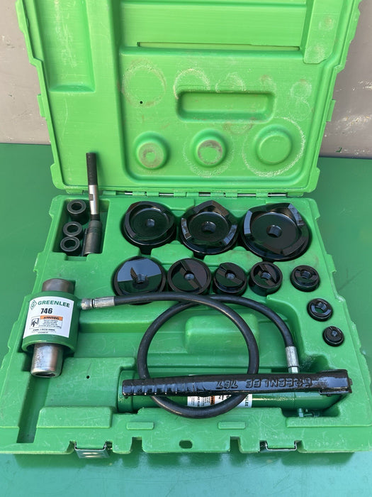 Greenlee 7310 SB Slug Buster KO Knockout Punch Set 1/2" - 4" , 767 Pump Case BG6