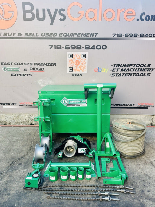Greenlee 6000 6001 Super Cable Tugger Wire Puller 6500 Lb. With Rope Excellent🔥