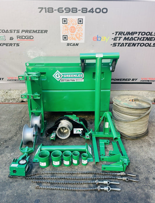 Greenlee 6000 6001 Super Cable Tugger Wire Puller 6500 Lb. With Rope Excellent🔥