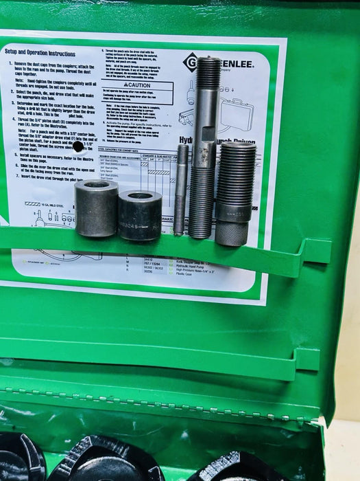 Greenlee 7310SB Slug Buster KO Knockout Punch Set 1/2" - 4" , 767 Pump, Case BG2