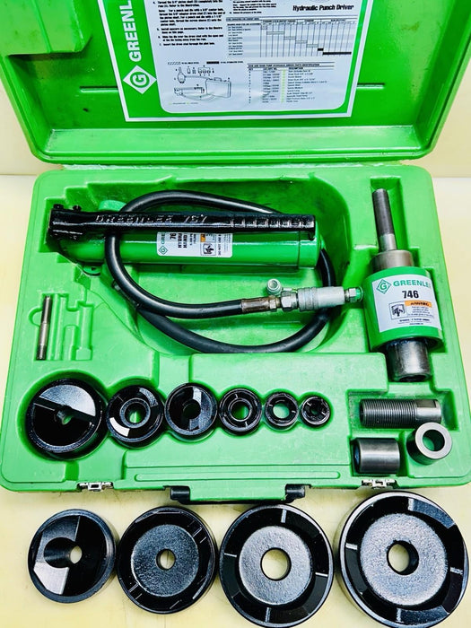 Greenlee 7310SB Slug Buster KO Knockout Punch Set 1/2" - 4" , 767 Pump, Case BG3