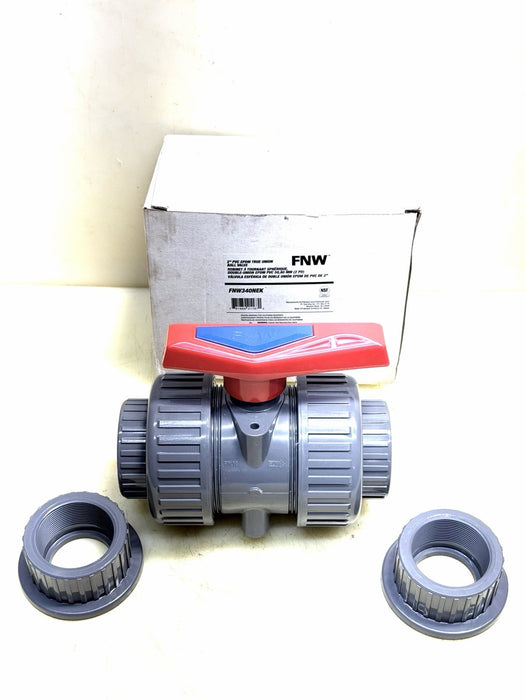 FNW FNW340NEK 2 in. PVC EPDM Full Port True-Union Ball Vale with NPT and SW Ends