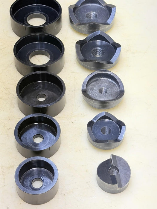 Current Tools 2" to 4" Knock-Out Punch Die Set Greenlee 10 Pcs. Excellent !!!