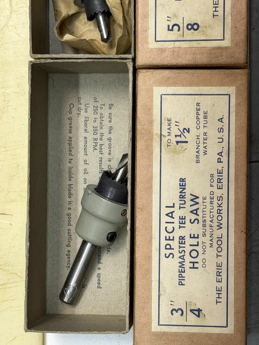PIPEMASTER TEE-TURNER SET ERIE TOOL COMPLETE SET WITH EXTRAS GREAT SHAPE