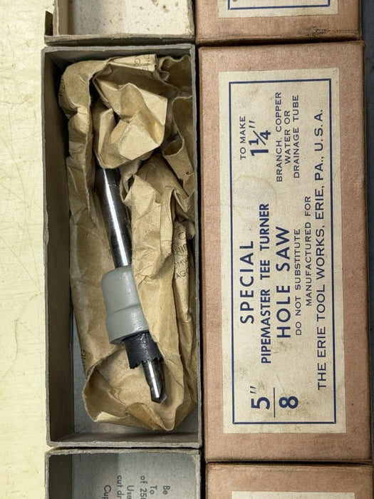 PIPEMASTER TEE-TURNER SET ERIE TOOL COMPLETE SET WITH EXTRAS GREAT SHAPE