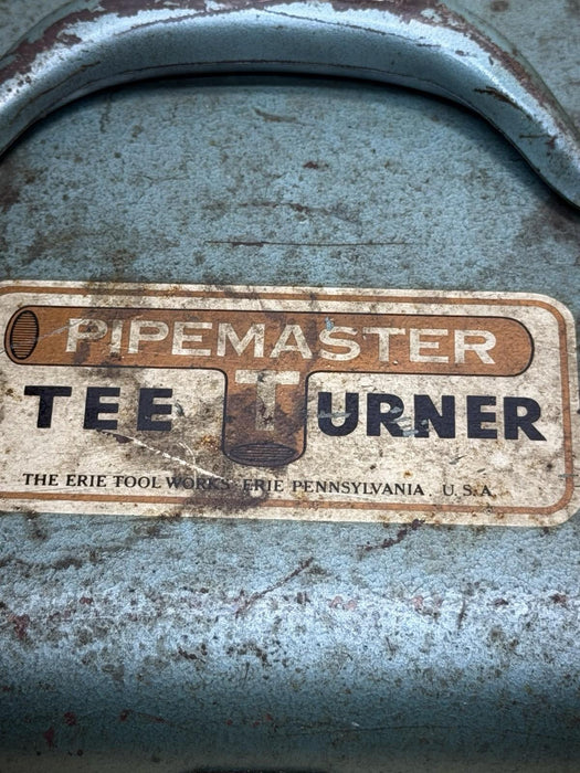 PIPEMASTER TEE-TURNER SET ERIE TOOL COMPLETE SET WITH EXTRAS GREAT SHAPE