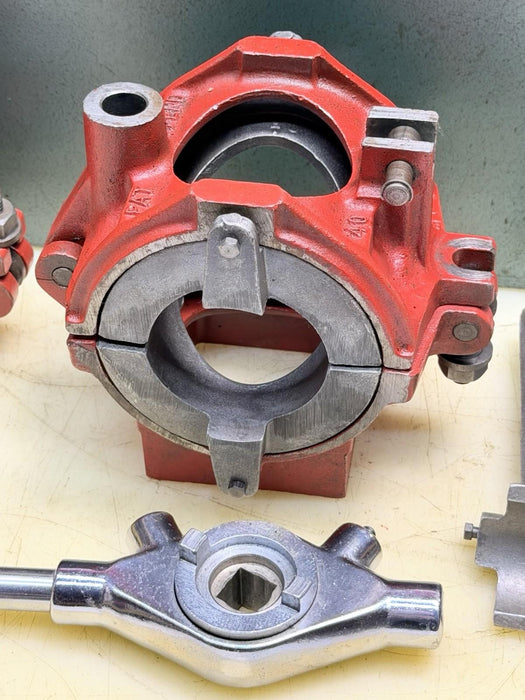 PIPEMASTER TEE-TURNER SET ERIE TOOL COMPLETE SET WITH EXTRAS GREAT SHAPE