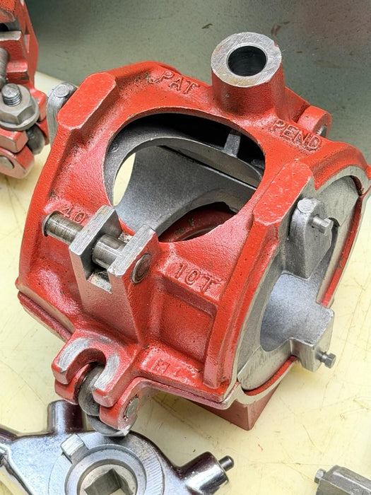 PIPEMASTER TEE-TURNER SET ERIE TOOL COMPLETE SET WITH EXTRAS GREAT SHAPE