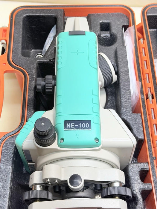 NIKON NE-100 DIGITAL THEODOLITE WITH ORIGINAL CARRY CASE and 90º eyepiece