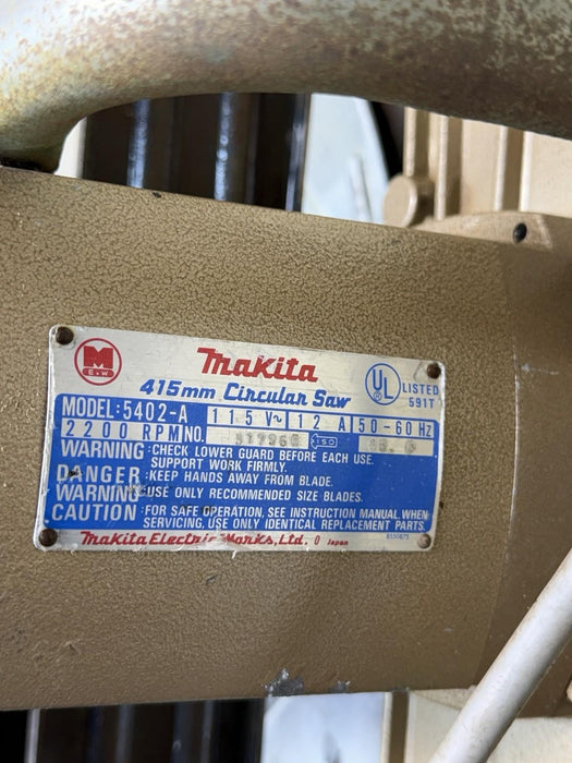Makita 5402-A 16-5/16" Blade Beam Saw in Great Condition 415mm Circular Saw